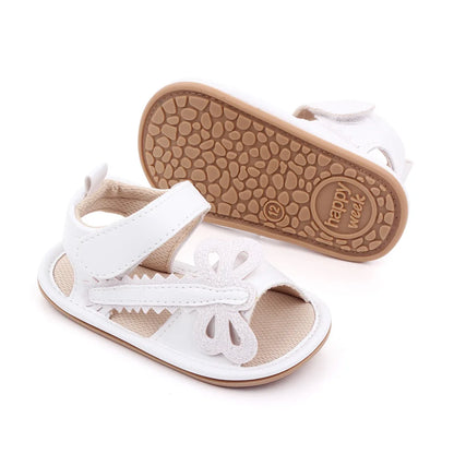 New Baby Girl Sandales Newborn Summer Shoes Toddler Princess Soft Rubber Sole Dragonfly Flats for 1 Year Infant Leather Sandalen