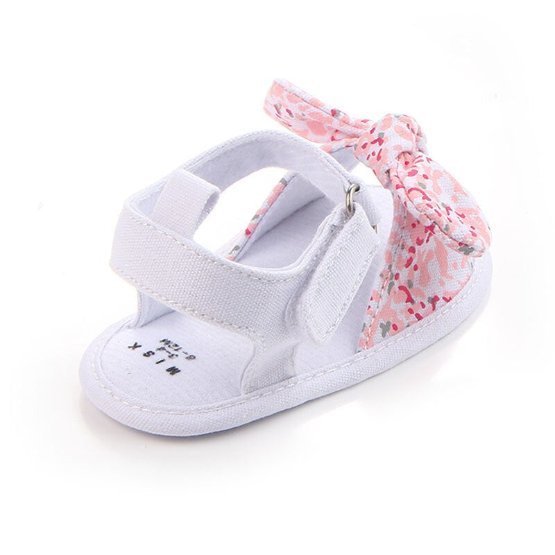 Baby Girls Sandals Canvas Bowknot Toddlers Newborn Infantil Sandals Summer Infant Baby Girls Soft Crib Shoes Infants Sandals