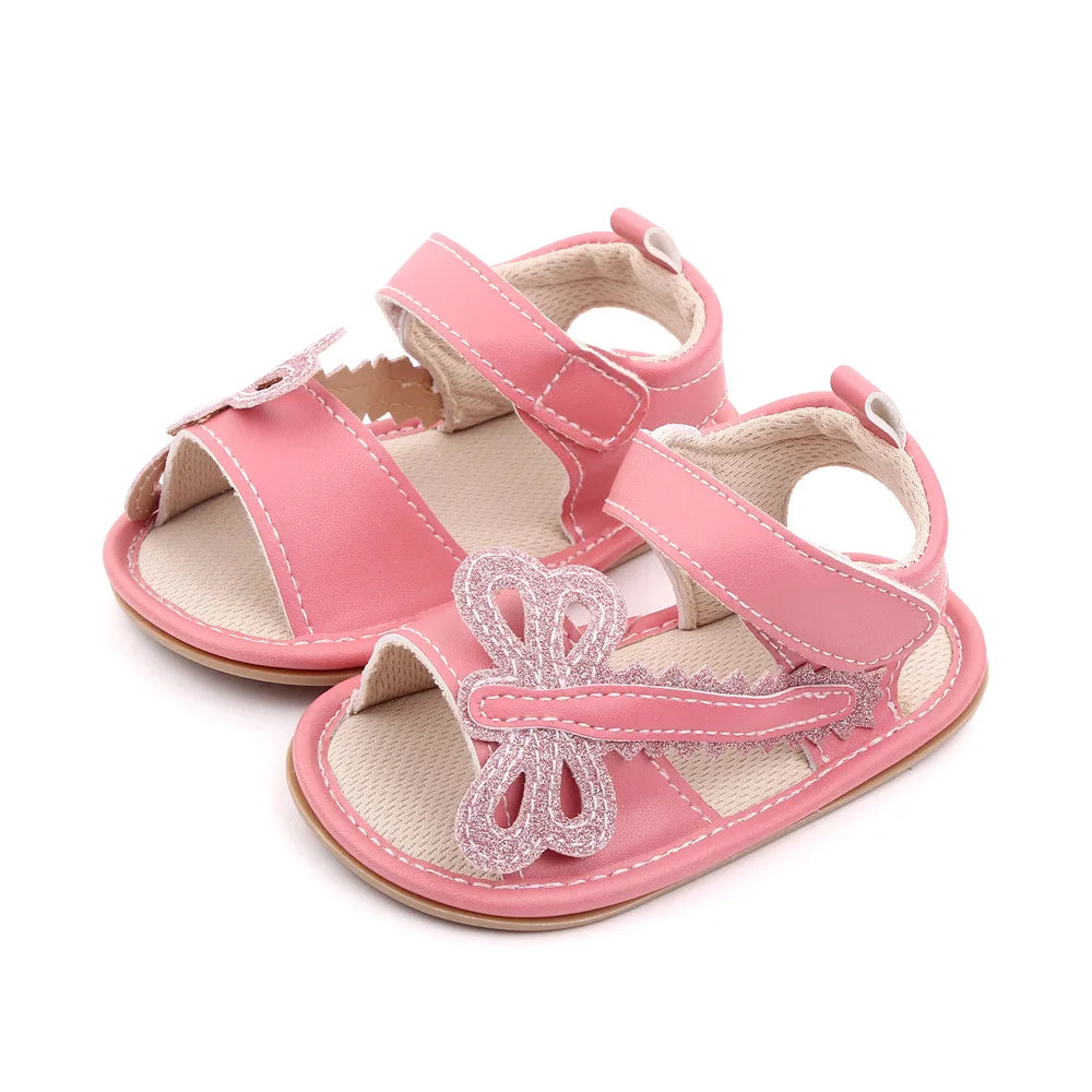 New Baby Girl Sandales Newborn Summer Shoes Toddler Princess Soft Rubber Sole Dragonfly Flats for 1 Year Infant Leather Sandalen